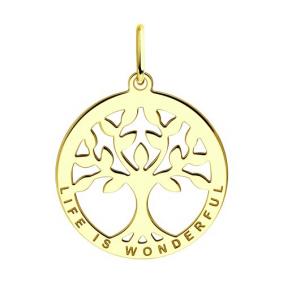 Подвеска из лимонного золота Diamant 53-130-02011-1 53-130-02011-1 фото