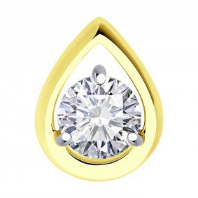 Золотая подвеска SOKOLOV 53-130-02118-1 с фианитом 53-130-02118-1 фото