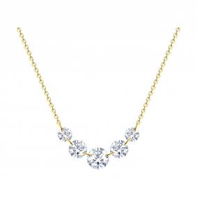 Колье из лимонного золота Diamant 53-170-00480-1 с фианитом 53-170-00480-1 фото