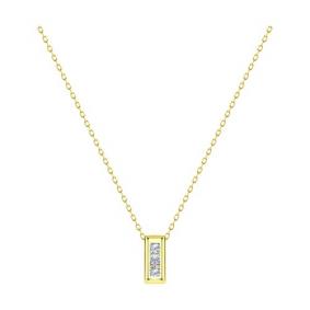 Колье из лимонного золота Diamant 53-170-01553-1 с фианитом 53-170-01553-1 фото