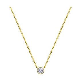 Колье из лимонного золота Diamant 53-170-01941-1 с фианитом 53-170-01941-1 фото