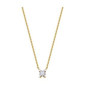 Колье из лимонного золота Diamant 53-170-01997-1 с фианитом 53-170-01997-1 фото
