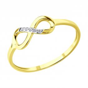 Золотое кольцо SOKOLOV 53-210-02870-1 с бриллиантом 53-210-02870-1 фото