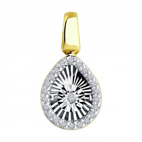 Подвеска из лимонного золота Diamant с танцующим бриллиантом 53-230-02608-1 53-230-02608-1 фото