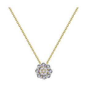 Колье из лимонного золота Diamant 53-270-02059-1 с бриллиантом 53-270-02059-1 фото