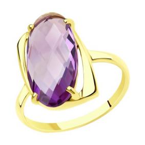 Кольцо из лимонного золота Diamant 53-310-00803-1 с аметистом 53-310-00803-1 фото