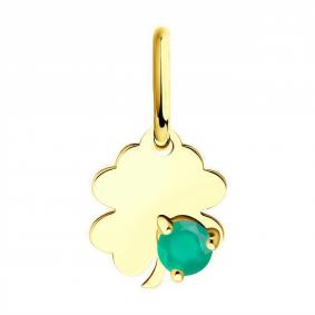 Подвеска из лимонного золота Diamant 53-330-01333-1 с агатом 53-330-01333-1 фото