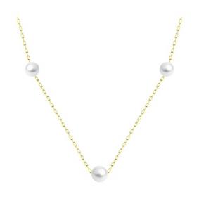 Колье из лимонного золота Diamant 53-370-01799-1 с жемчугом 53-370-01799-1 фото