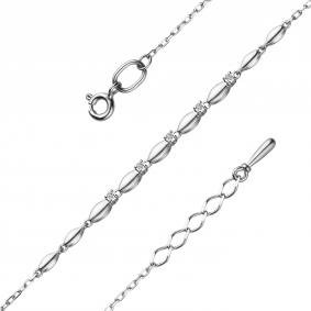 Браслет из белого золота АЛЬКОР 53983-200 с бриллиантом 53983-200 фото