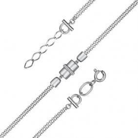 Браслет из белого золота АЛЬКОР 54944-200 с бриллиантом 54944-200 фото