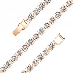 Золотой браслет АЛЬКОР 55179-100 с бриллиантом 55179-100 фото