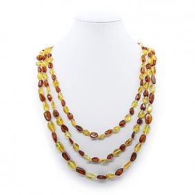 Колье Янтарная волна 552030120456 с янтарём 552030120456 фото