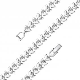 Браслет из белого золота АЛЬКОР 55352-200 с бриллиантом 55352-200 фото