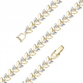 Браслет из лимонного золота АЛЬКОР 55352-300 с бриллиантом 55352-300 фото