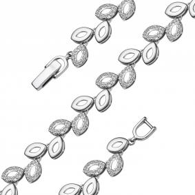 Браслет из белого золота АЛЬКОР 55466-200 с бриллиантом 55466-200 фото