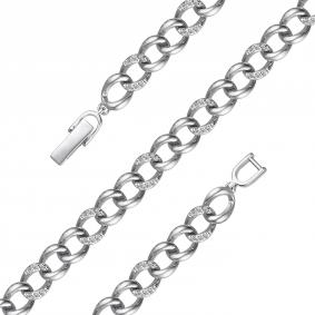 Браслет из белого золота АЛЬКОР 55578-200 с бриллиантом 55578-200 фото