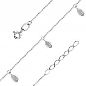 Браслет из белого золота АЛЬКОР 55599-200 с бриллиантом 55599-200 фото