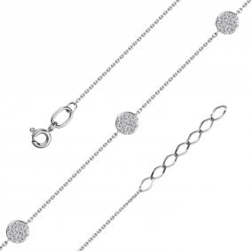 Браслет из белого золота АЛЬКОР 55600-200 с бриллиантом 55600-200 фото