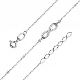 Браслет из белого золота АЛЬКОР 55601-200 с бриллиантом 55601-200 фото