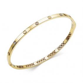 Браслет из лимонного золота АЛЬКОР 55757-300 с бриллиантом 55757-300 фото