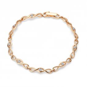 Золотой браслет АЛЬКОР 56030-100 с бриллиантом 56030-100 фото