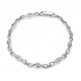 Браслет из белого золота АЛЬКОР 56030-200 с бриллиантом 56030-200 фото