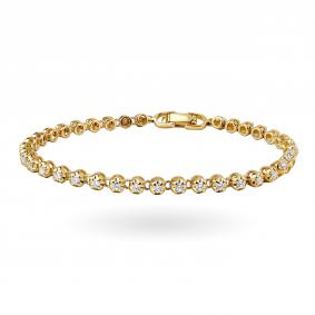 Браслет из лимонного золота АЛЬКОР 56323-300 с бриллиантом 56323-300 фото