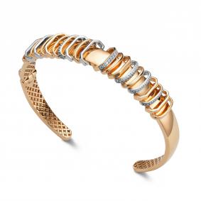 Золотой браслет АЛЬКОР 56661-100 с бриллиантом 56661-100 фото