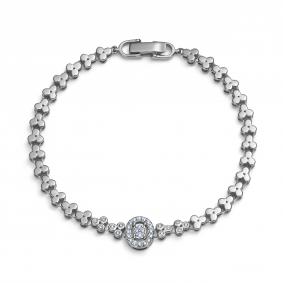 Золотой браслет АЛЬКОР 56873-200 с бриллиантом 56873-200 фото