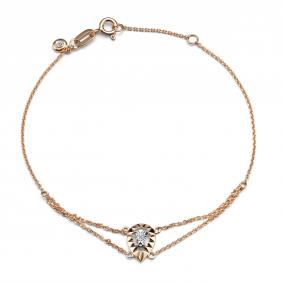 Золотой браслет АЛЬКОР 56950-100 с бриллиантом 56950-100 фото