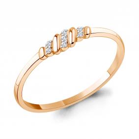 Золотое кольцо AQUAMARINE 600669 с фианитом 600669 фото
