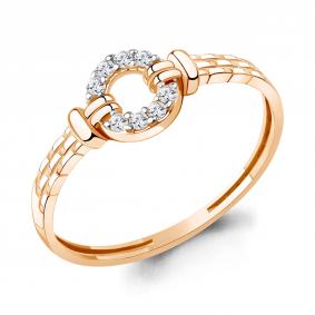 Золотое кольцо AQUAMARINE 600738А с фианитом 600738А фото