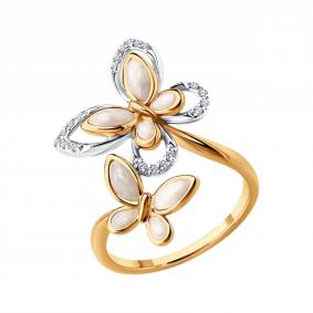 Золотое кольцо SOKOLOV 6019028 с бриллиантом и эмалью 6019028 фото