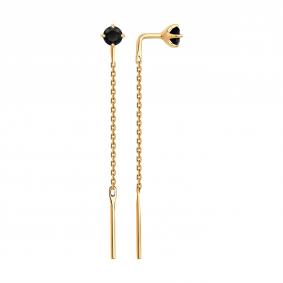 Золотые серьги SOKOLOV 6024518 с турмалином 6024518 фото