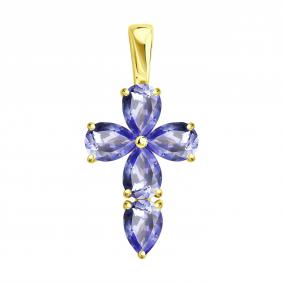 Золотая подвеска SOKOLOV 6034172-2 с танзанитом 6034172-2 фото