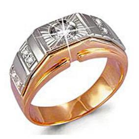 Золотое кольцо AQUAMARINE 60595А с фианитом 60595А фото