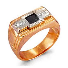 Золотое кольцо AQUAMARINE 60620Ч с фианитом 60620Ч фото