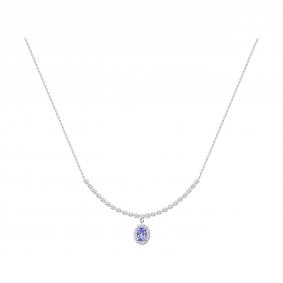 6074077-3: Колье из белого золота с бриллиантами и танзанитом 6074077-3 фото