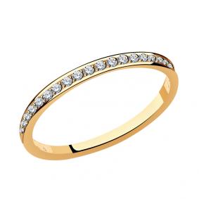 Золотое помолвочное кольцо AQUAMARINE с фианитом 60973 60973 фото