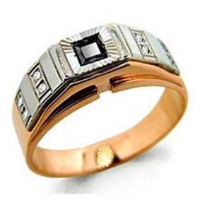 Золотое кольцо AQUAMARINE 61011 с фианитом 61011 фото