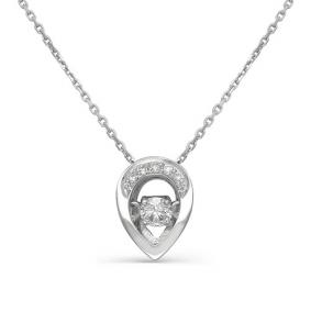 Колье из белого золота АЛЬКОР 6112-200 с бриллиантом 6112-200 фото