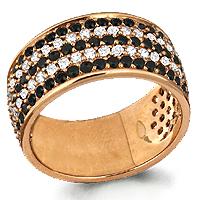 Золотое кольцо AQUAMARINE 61290Ч с фианитом 61290Ч фото