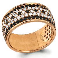 Золотое кольцо AQUAMARINE 61293Ч с фианитом 61293Ч фото