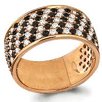 Золотое кольцо AQUAMARINE 61294Ч с фианитом 61294Ч фото