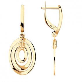 Золотые серьги Золотые узоры 62-0029 62-0029 фото