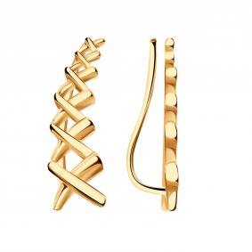 Золотые серьги Золотые узоры 62-0126 62-0126 фото