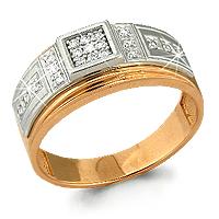 Золотое кольцо AQUAMARINE 62065А 62065А фото