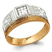 Золотое кольцо AQUAMARINE 62066А 62066А фото