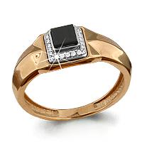 Золотое кольцо AQUAMARINE 62132Ч с фианитом 62132Ч фото