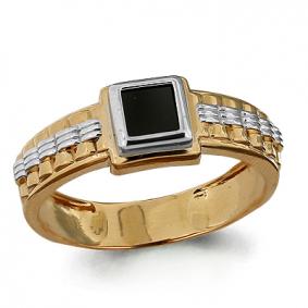 Золотое кольцо AQUAMARINE 62148Ч с фианитом 62148Ч фото